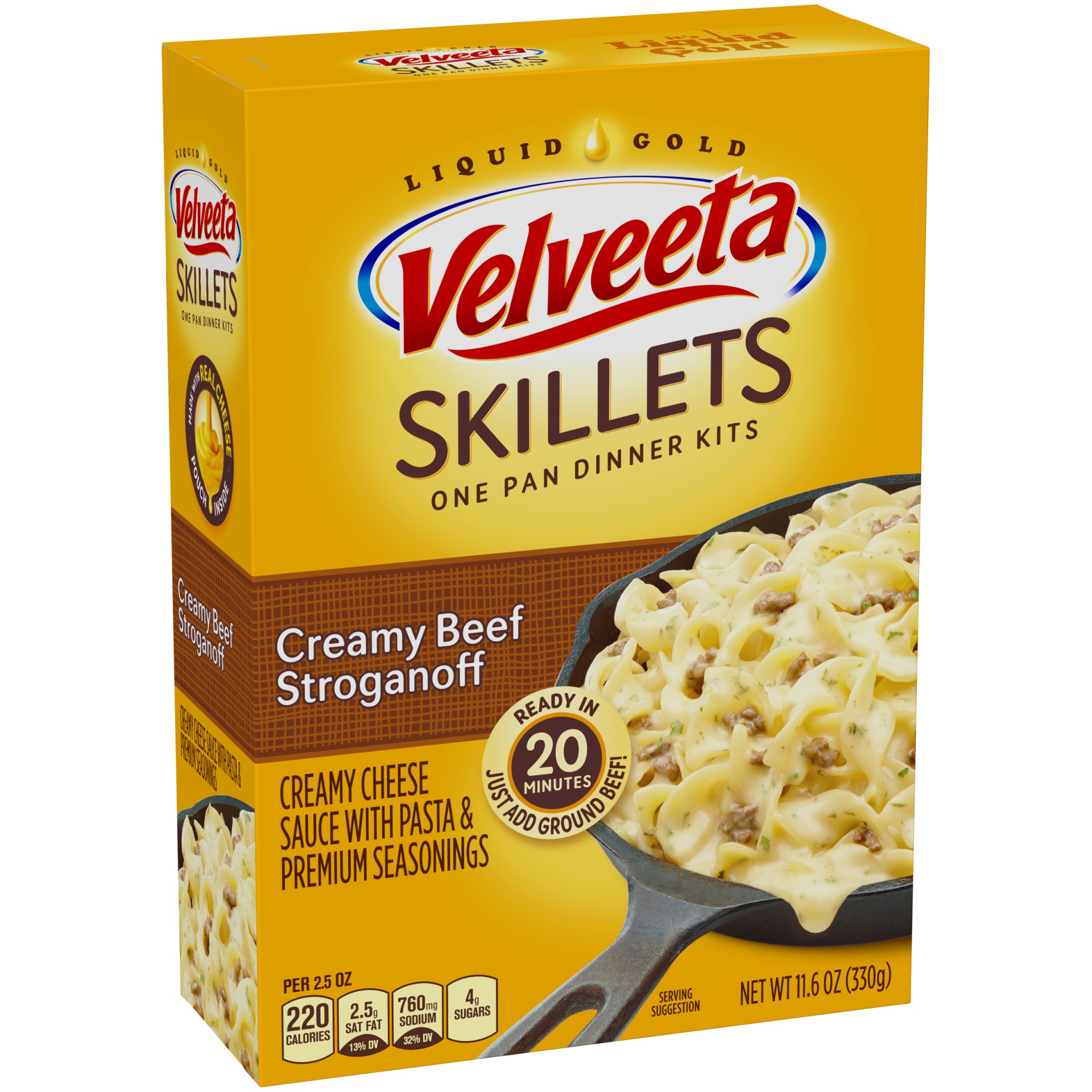 Velveeta Skillets Creamy Beef Stroganoff One Pan Dinner Kit With Cheese Sauce Pasta 5962