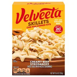 Velveeta Skillets Creamy Beef Stroganoff One Pan Dinner Kit, 11.6 oz Box