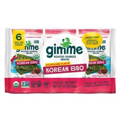 Gimme Roasted Seaweed Snacks - Korean BBQ 6 pk