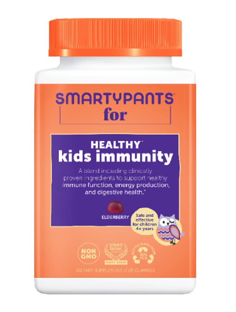 slide 1 of 1, SmartyPants Healthy Kids Immunity Elderberry Gummies, 28 ct