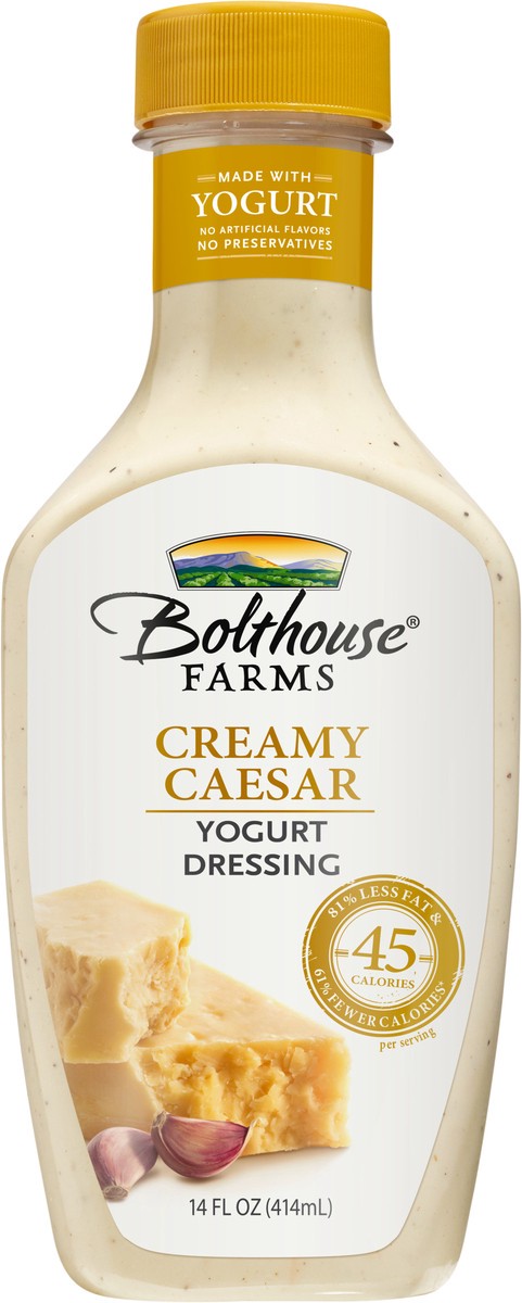 slide 5 of 6, Bolthouse Farms Gluten-Free Creamy Caesar Yogurt Dressing, 12 fl oz Bottle, 12 oz