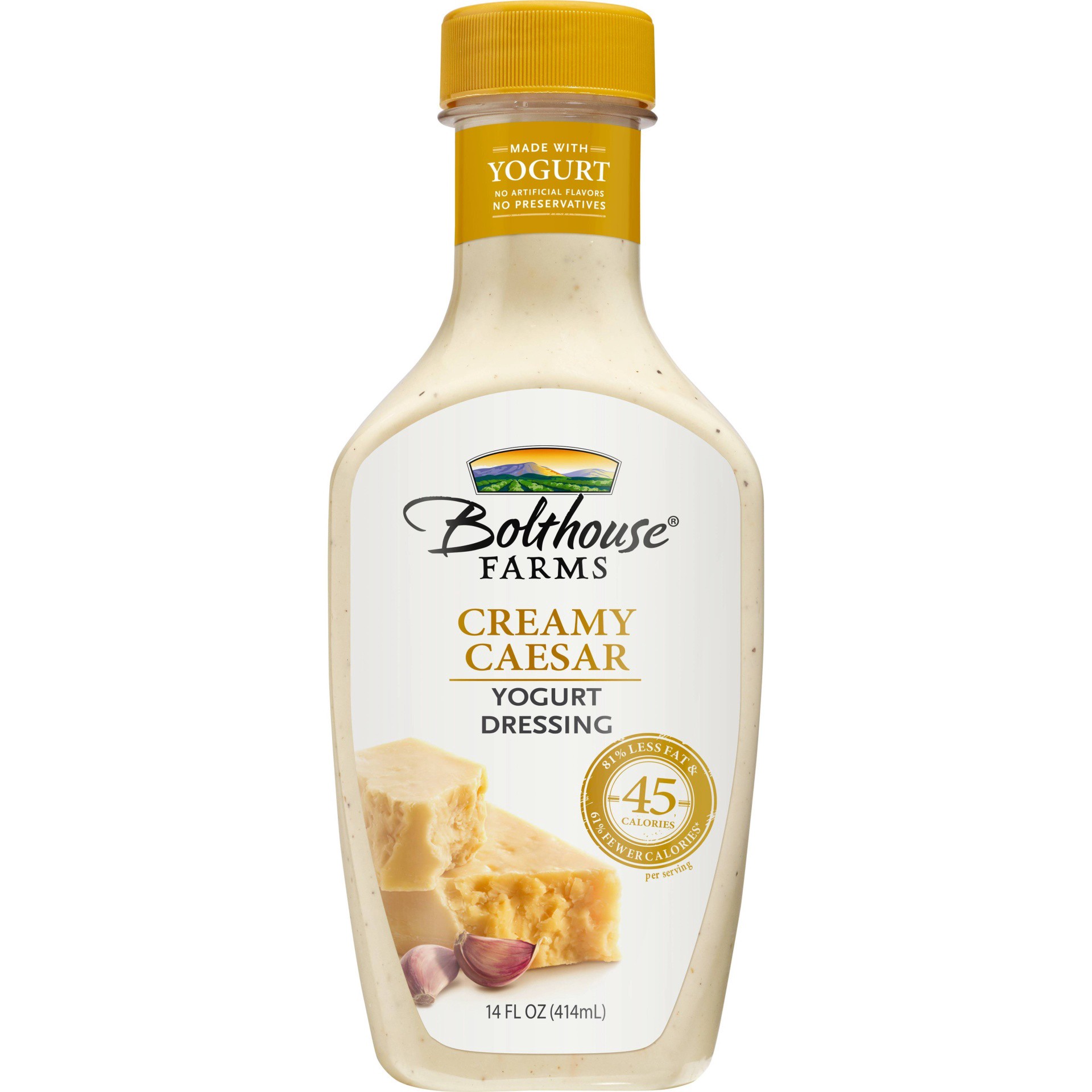 slide 1 of 6, Bolthouse Farms Gluten-Free Creamy Caesar Yogurt Dressing, 12 fl oz Bottle, 12 oz