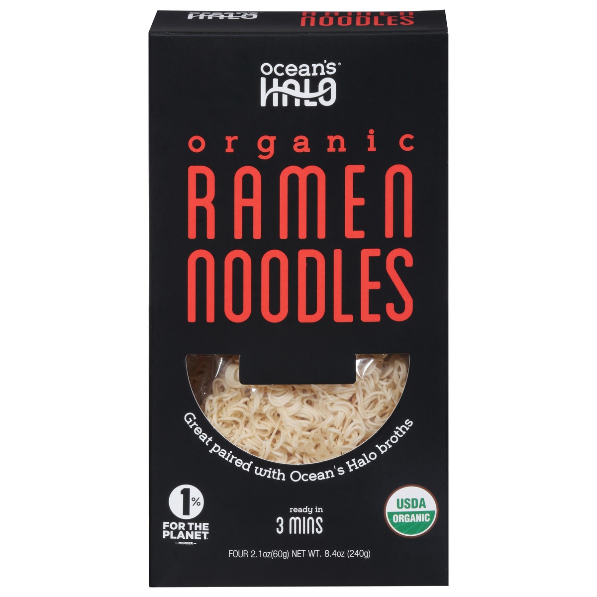 slide 1 of 1, Ocean's Halo Organic Ramen Noodles, 10.75 oz