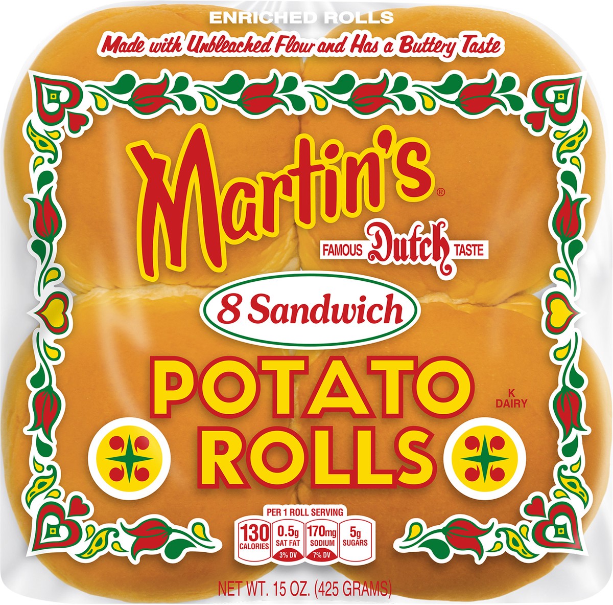 slide 12 of 13, Martin's Potato Sandwich Rolls, 8 ct