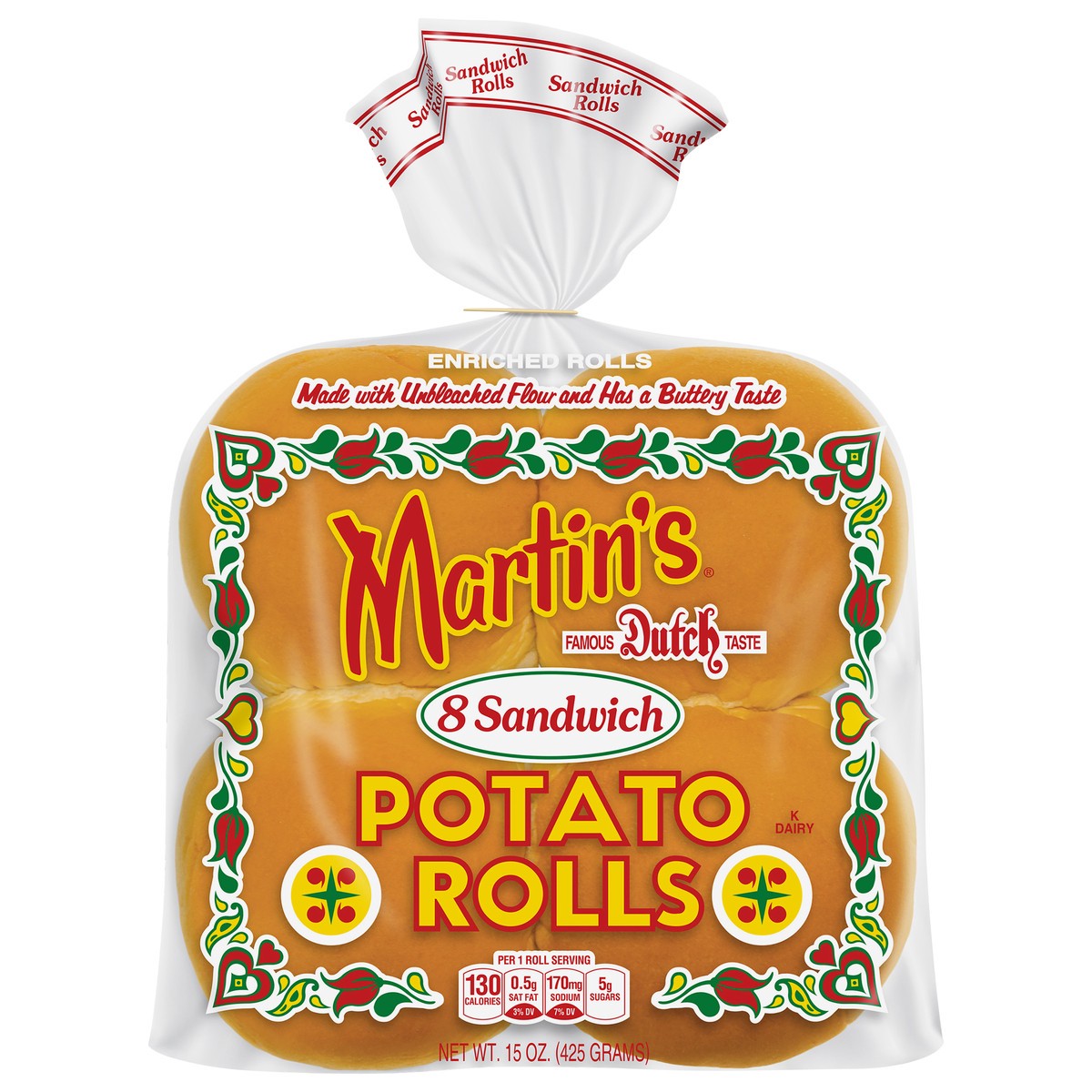 slide 11 of 13, Martin's Potato Sandwich Rolls, 8 ct