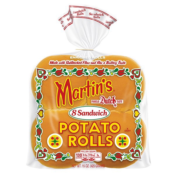 slide 1 of 13, Martin's Potato Sandwich Rolls, 8 ct