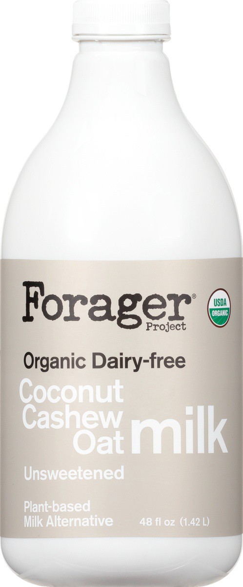 slide 3 of 10, Forager Project Unsweetened Full Fat Cashew Milk, 48 oz