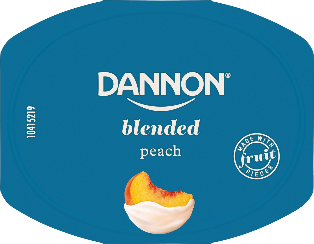 slide 5 of 10, Dannon Blended Low Fat Yogurt, Peach, Gluten-Free, 5.3 oz., 5.3 oz