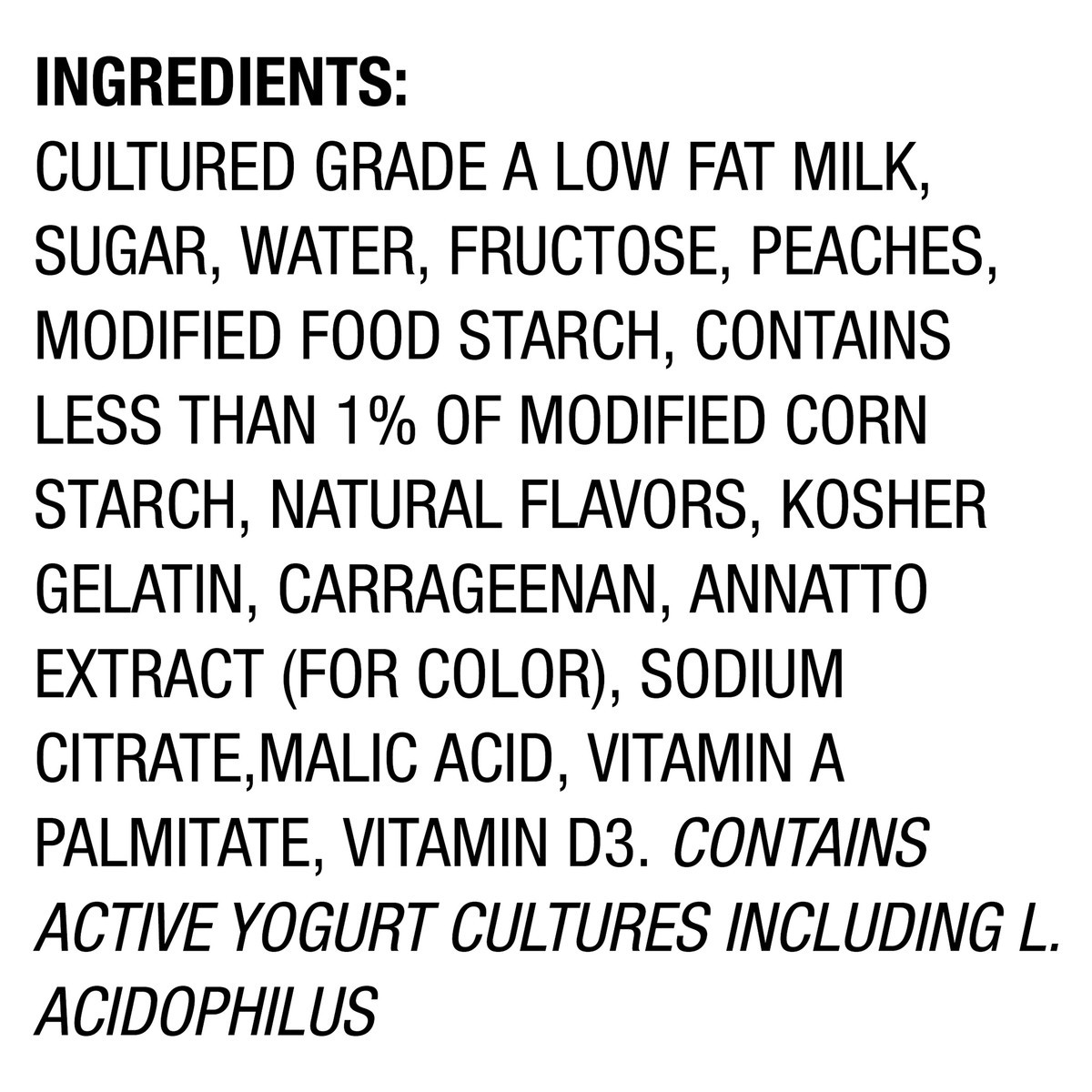 slide 9 of 10, Dannon Blended Low Fat Yogurt, Peach, Gluten-Free, 5.3 oz., 5.3 oz