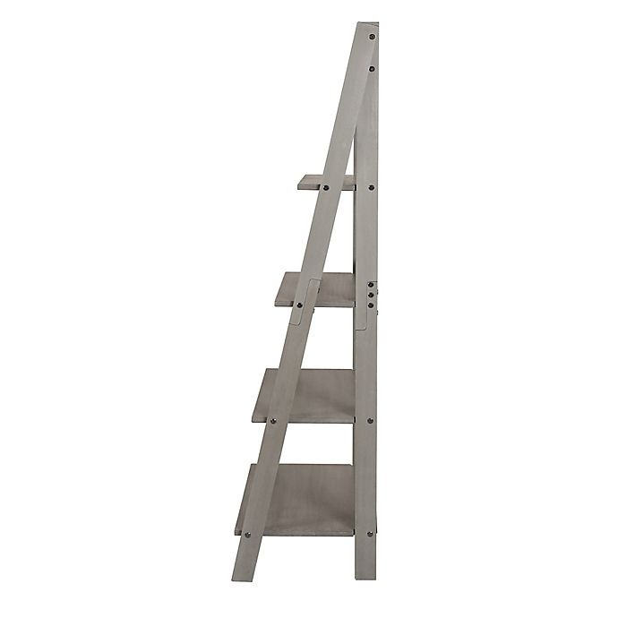 slide 4 of 7, Forest Gate Solid Wood Ladder Bookcase - Grey, 68 in