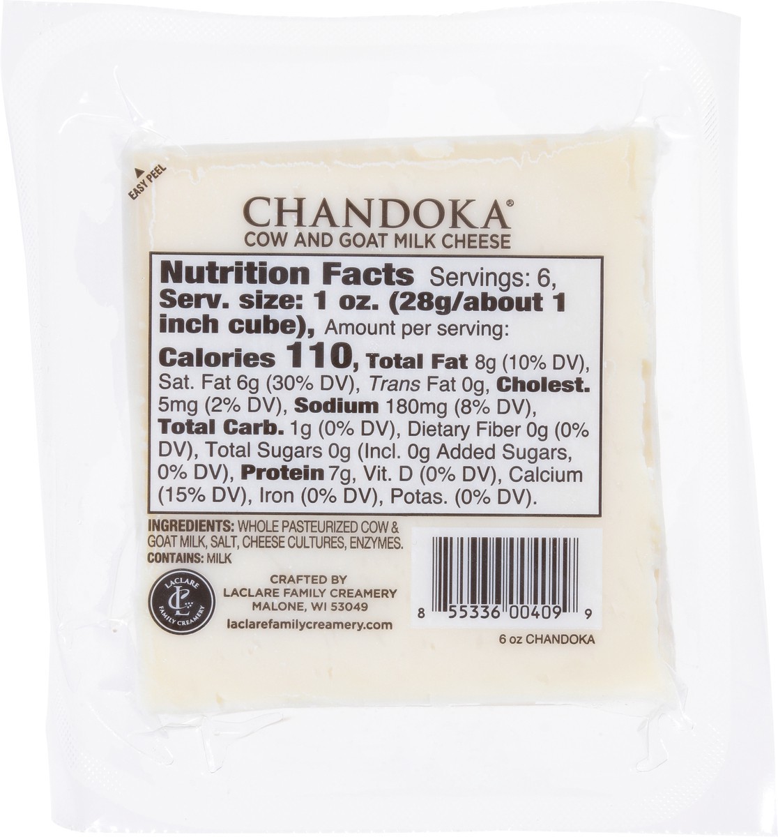 slide 4 of 13, LaClare Creamery Chandoka Cheese 6 oz, 6 oz