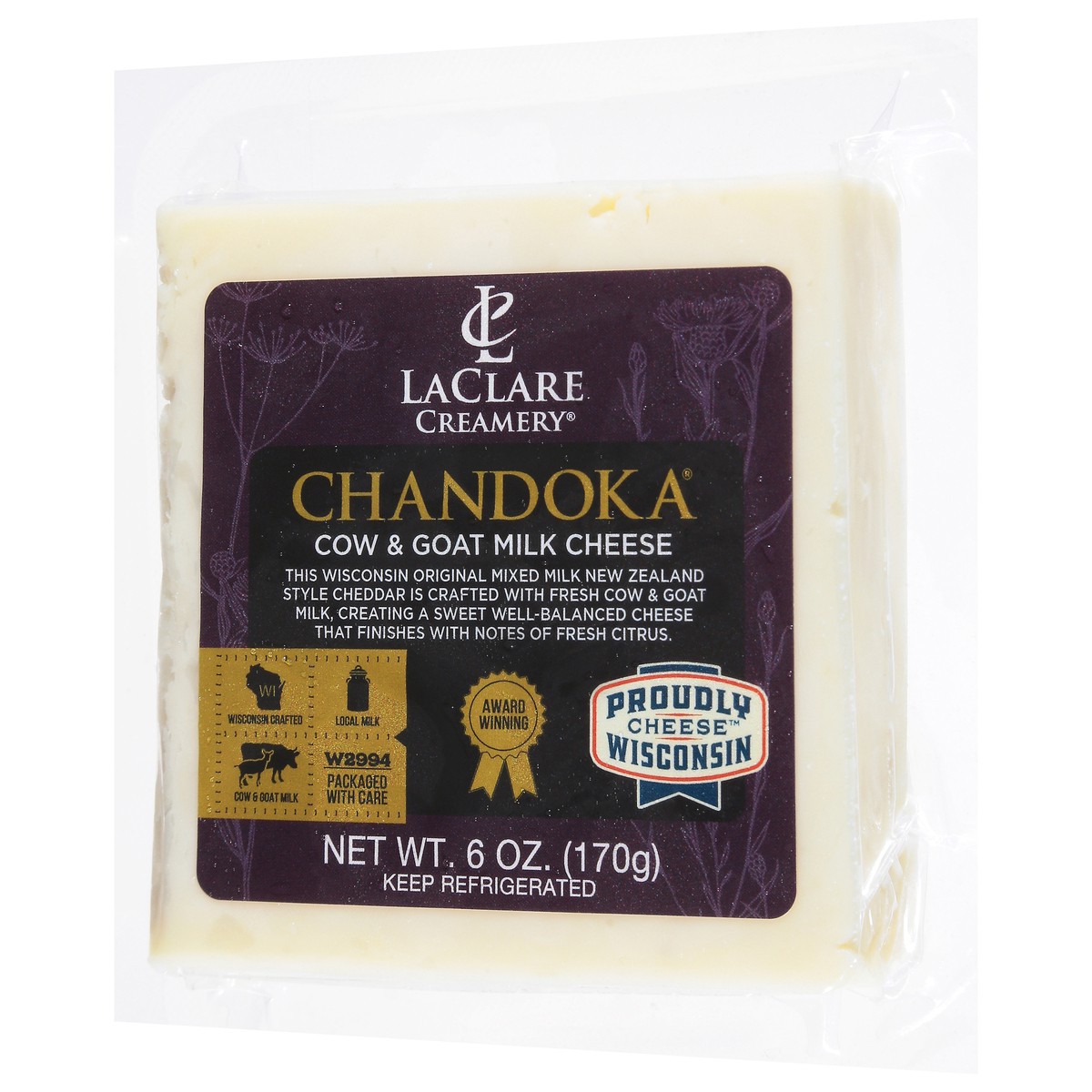 slide 11 of 13, LaClare Creamery Chandoka Cheese 6 oz, 6 oz