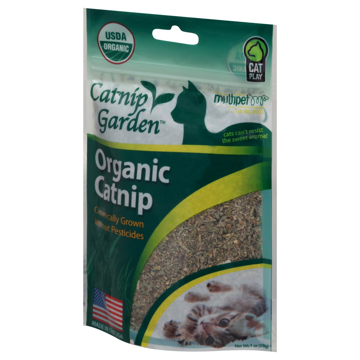 slide 6 of 9, Catnip Garden Multipet Organic Catnip 1 oz Pouch, 1 oz