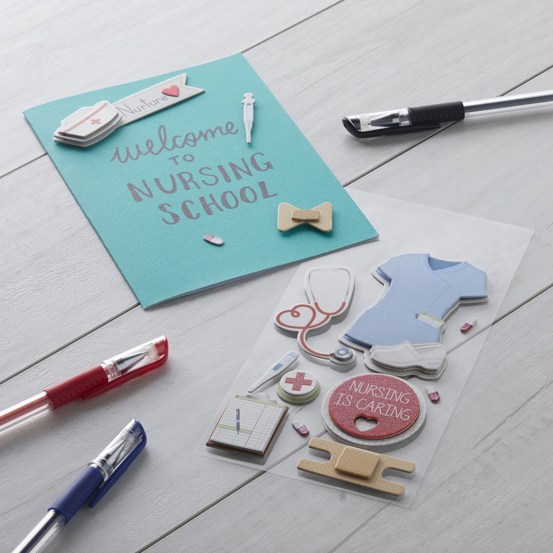 slide 4 of 4, Nurse Dimensional Stickers By Recollections Signature, 14 stickers