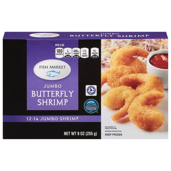 slide 1 of 8, Hy-vee Jumbo Butterfly Shrimp, 9 oz