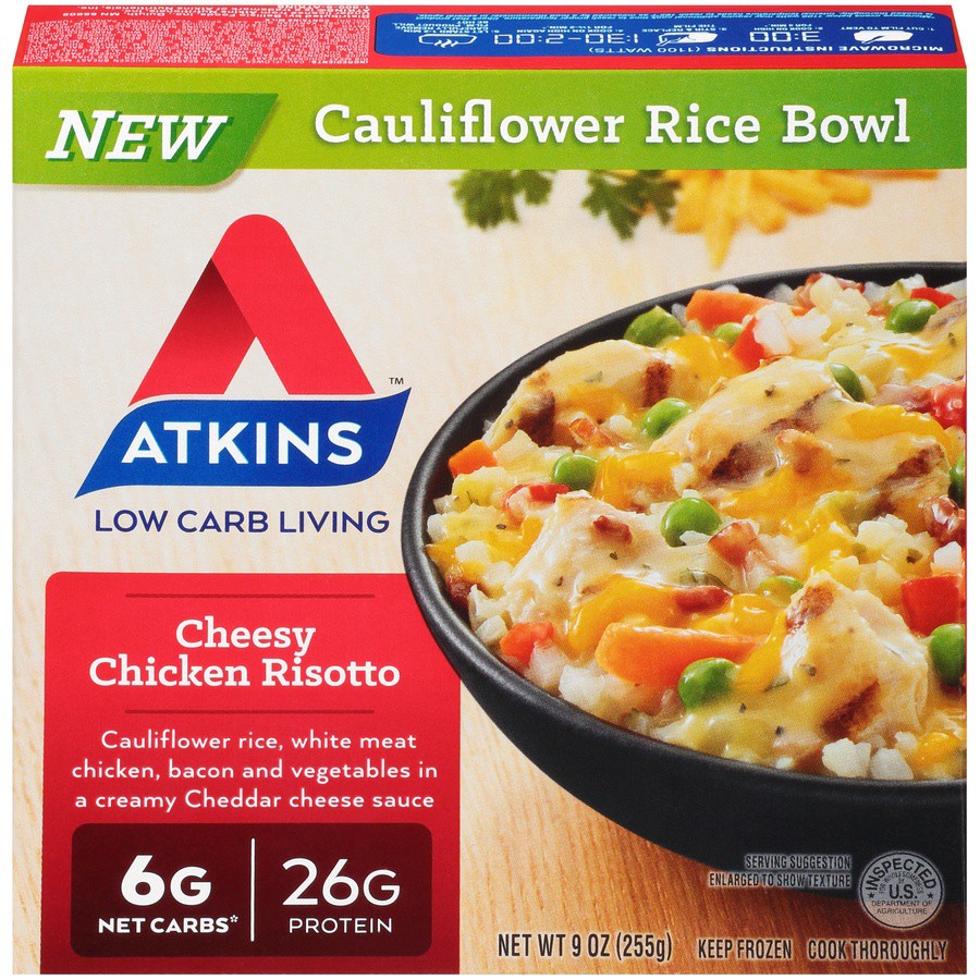 slide 1 of 5, Atkins Rice Bowl, 9 oz