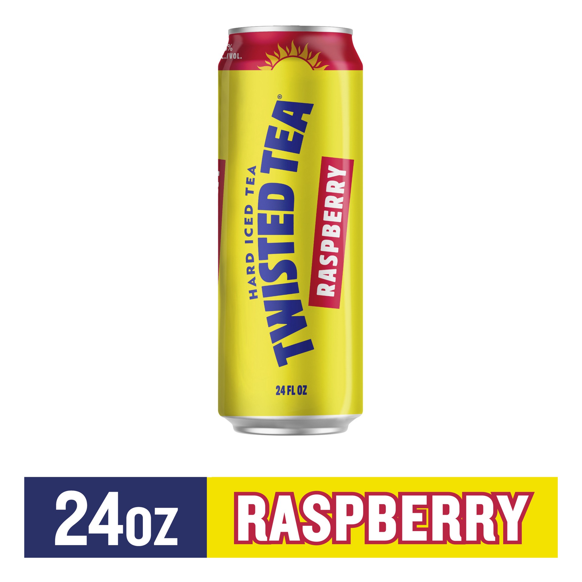 slide 1 of 8, Twisted Tea Raspberry Hard Iced Tea Single, 24 fl oz