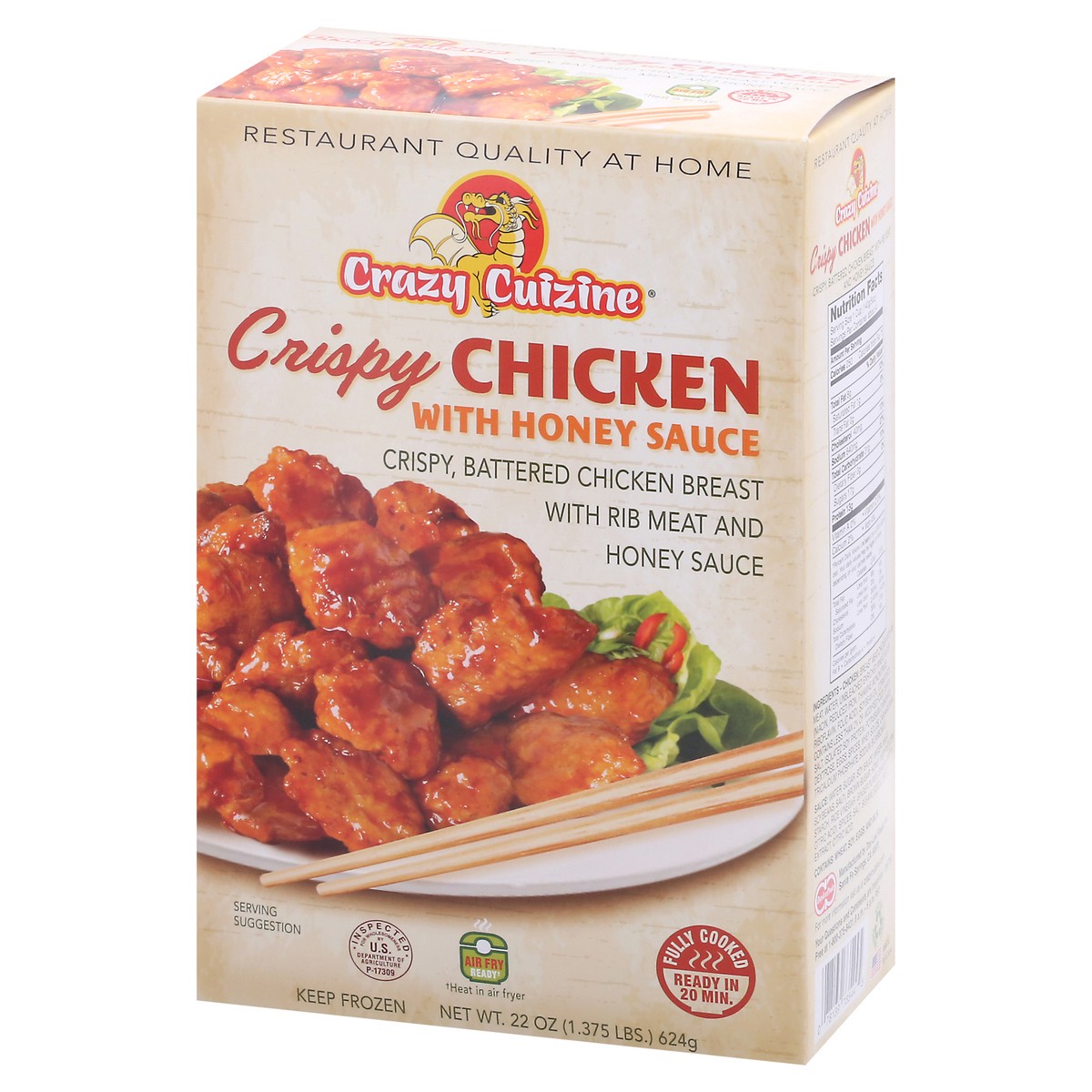 slide 4 of 9, Crazy Cuizine Crispy Chicken with Honey Sauce 22 oz, 22 oz