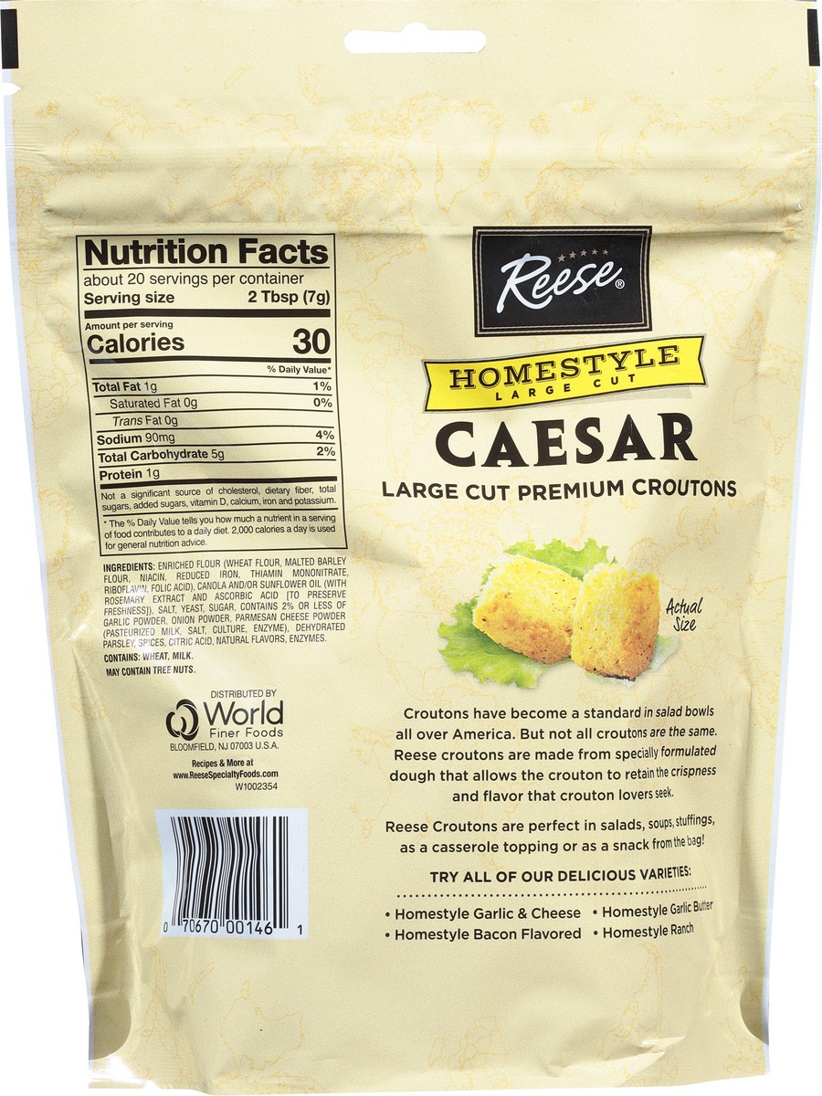 slide 8 of 9, Reese Homestyle Large Cut Premium Caesar Croutons 5 oz, 5 oz