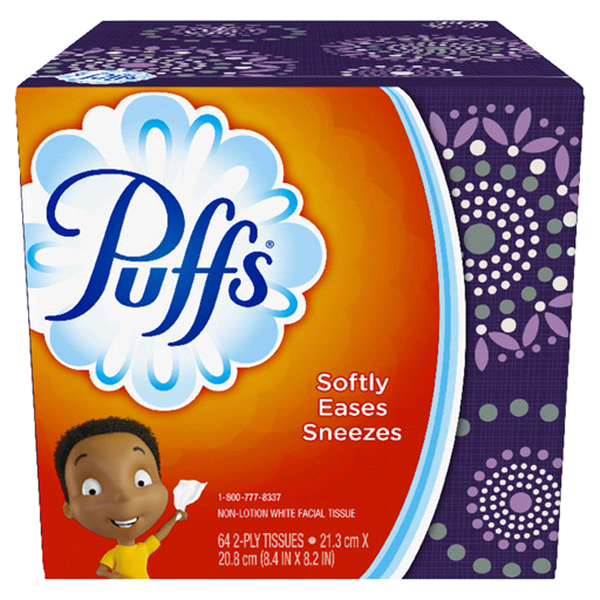 slide 1 of 1, Puffs Basic Tissues, 64 ct