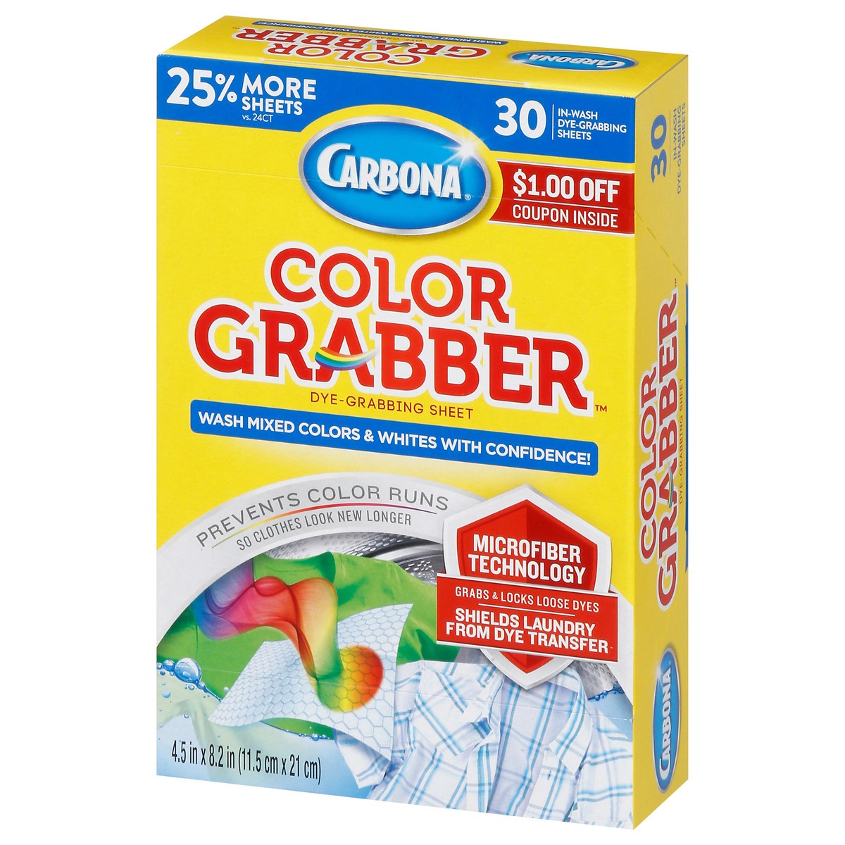 slide 9 of 9, Carbona Color Grabber In-Wash Dye-Grabbing Sheet 30 ea, 30 ct