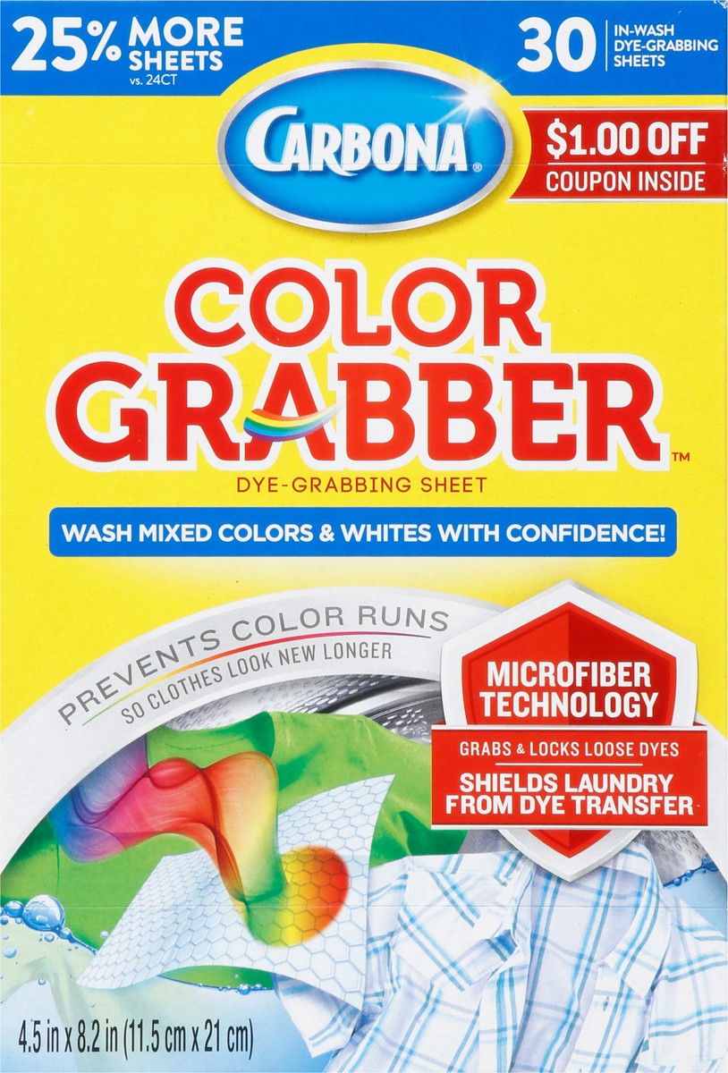 slide 5 of 9, Carbona Color Grabber In-Wash Dye-Grabbing Sheet 30 ea, 30 ct