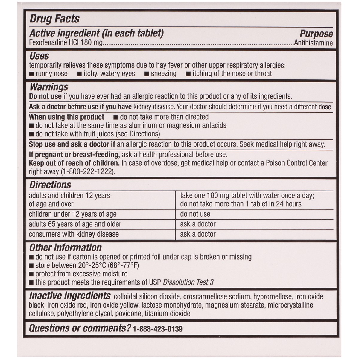 slide 5 of 9, TopCare Health Non-Drowsy Allergy Relief 30 ea, 30 ct; 180 mg