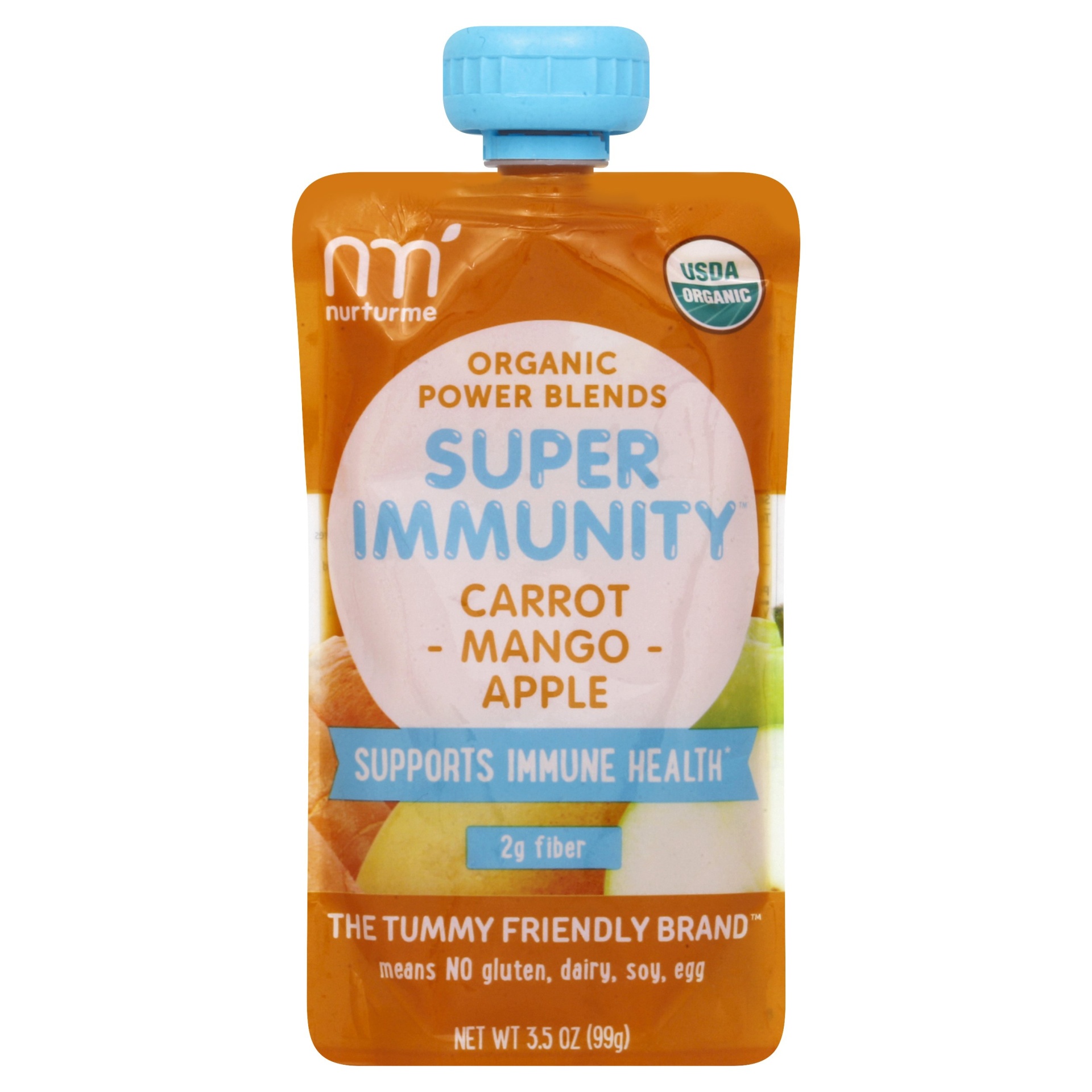 slide 1 of 1, NurturMe Organic Power Blends Super Immunity Carrot, Mango & Apple , 3.5 oz