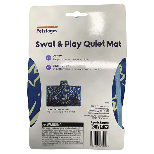 slide 4 of 5, Petstages Swat & Play Quiet Mat Cat Toy, 1 ct