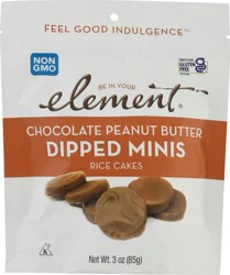 Element Rice Cake, Snack Peanut 3Oz