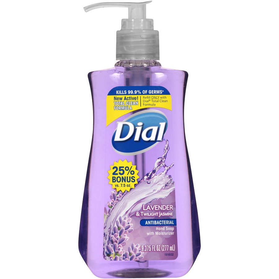 slide 1 of 1, Dial Lavender & Twilight Jasmine Antibacterial Hand Soap with Moisturizer, 9.375 fl oz