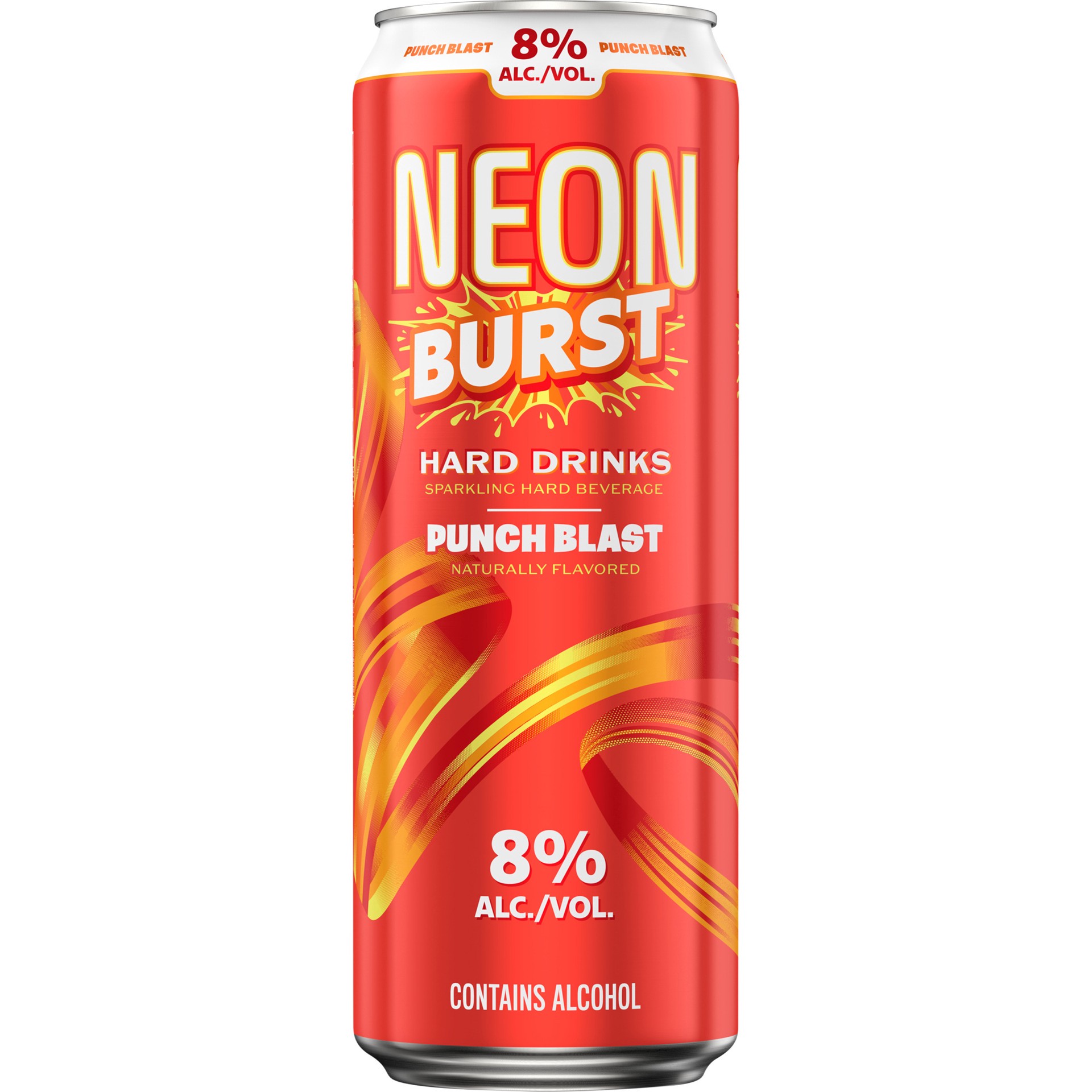 slide 2 of 2, Neon Burst Punch Blast Hard Drinks 25 fl oz Can, 8% ABV, 25 oz