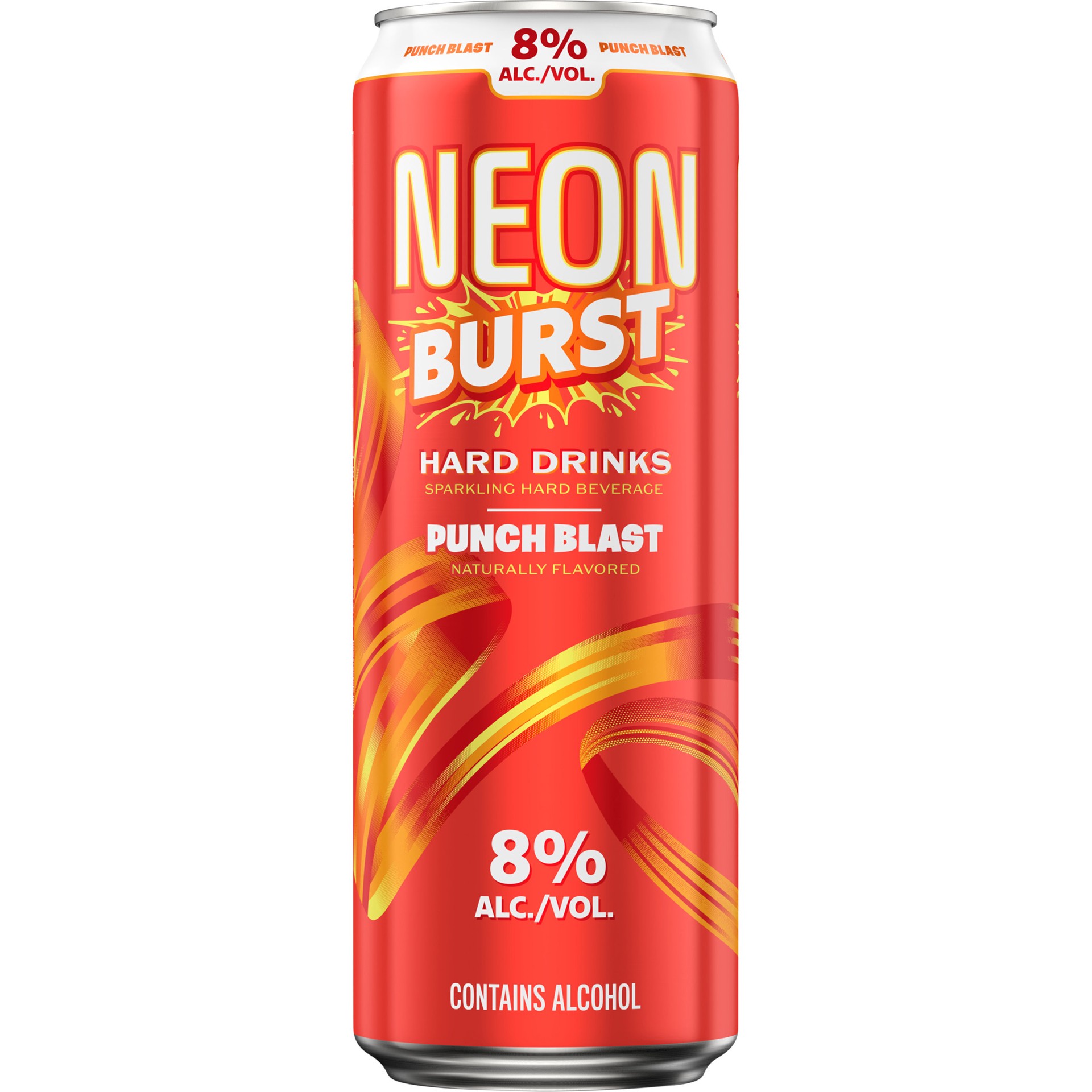 slide 1 of 2, Neon Burst Punch Blast Hard Drinks 25 fl oz Can, 8% ABV, 25 oz