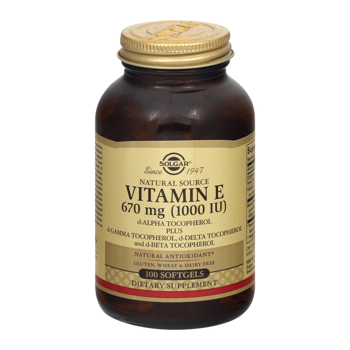 slide 1 of 1, Solgar Vitamin E Softgels, 100 ct; 1000 iu