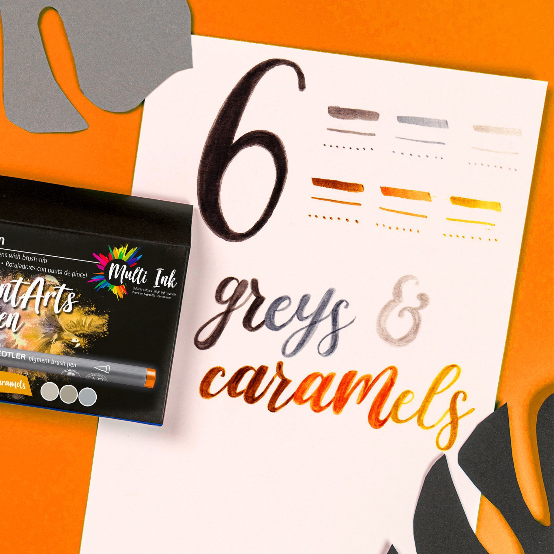 slide 5 of 8, Staedtler Pigments Arts Brush Pen Set, brush