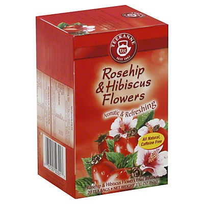 slide 1 of 1, Teekanne Rosehip And Hibiscus Flower Bags Fruit Infusion Tea, 20 ct