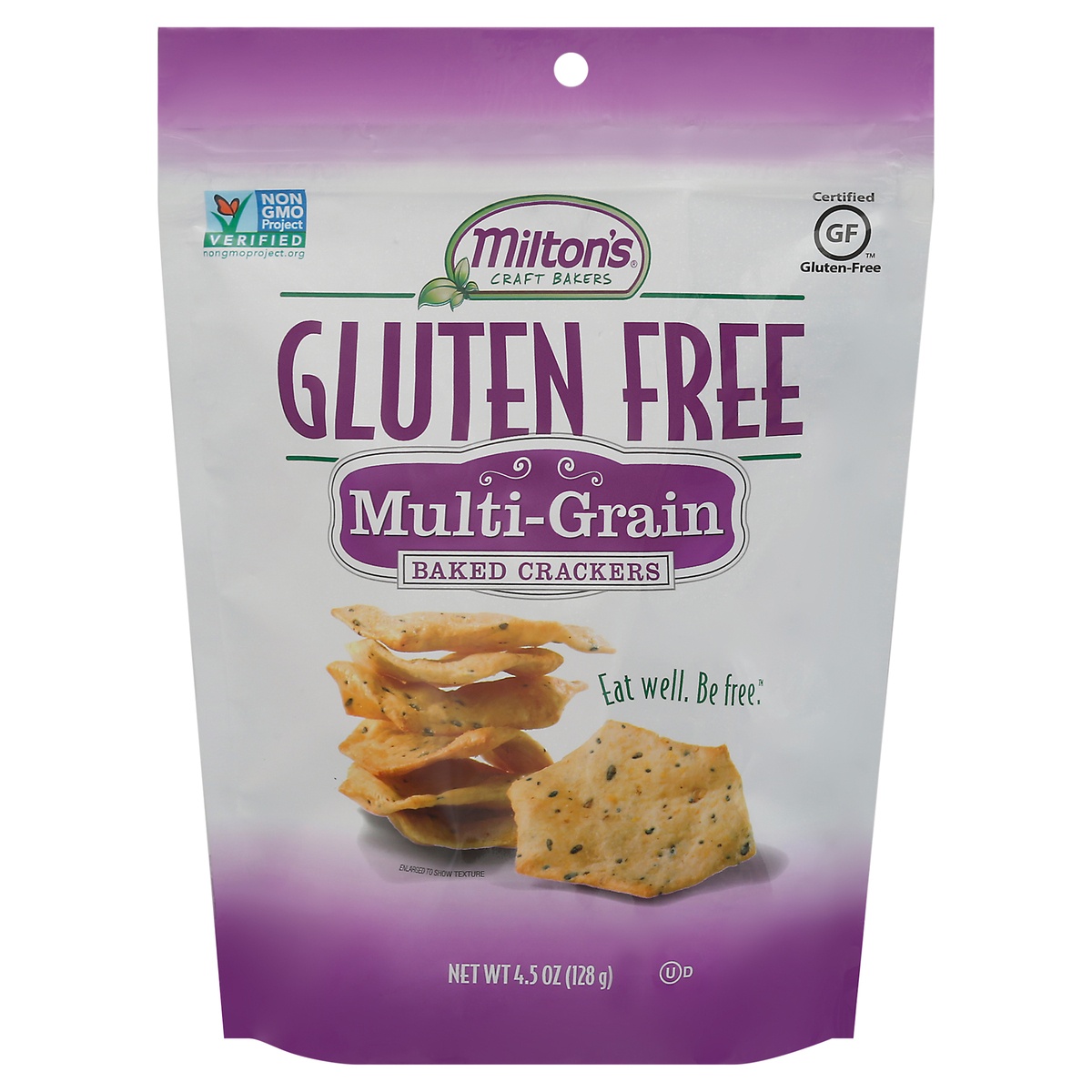 slide 1 of 1, Milton's Gluten Free Crackers Baked Multi-Grain, 4.5 oz