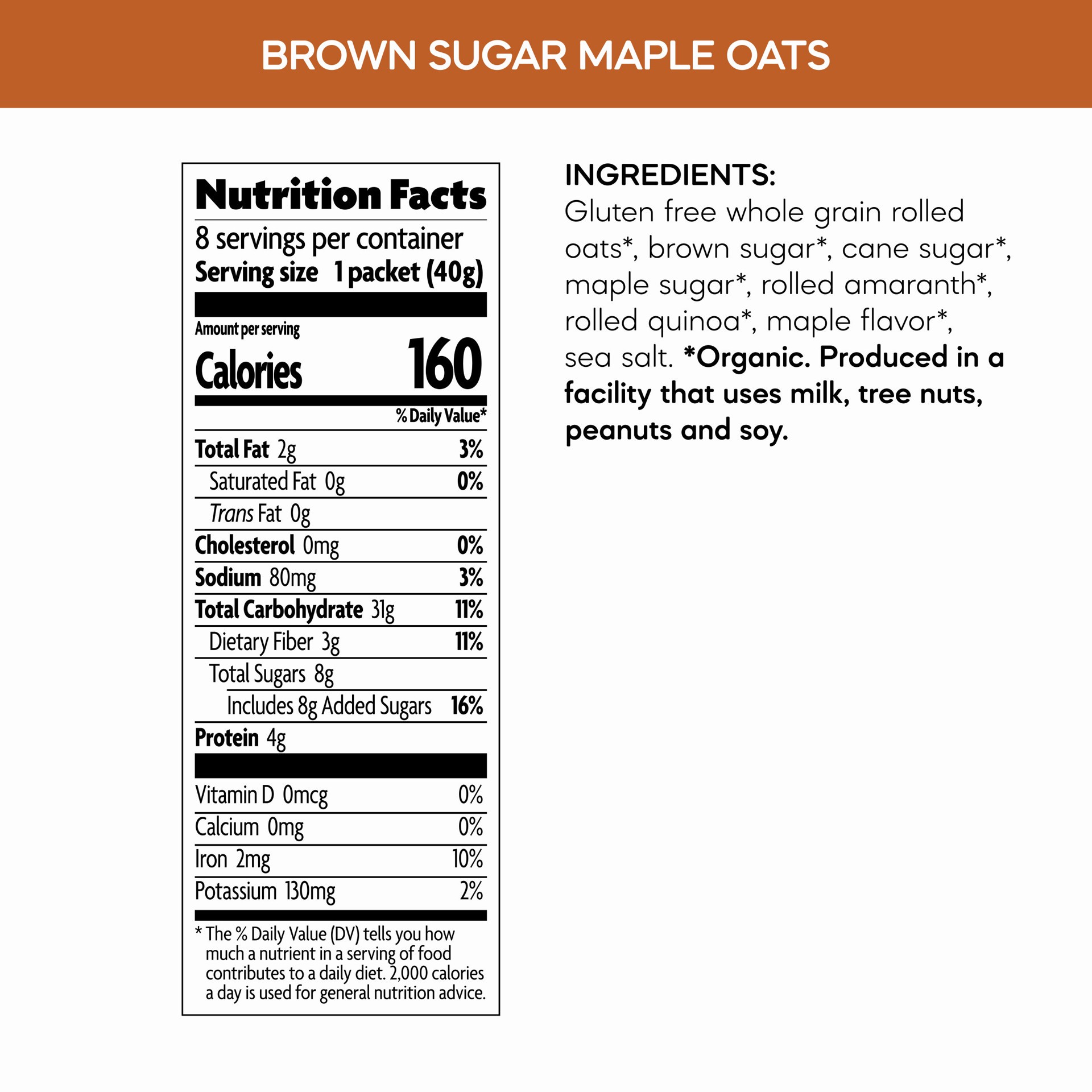 slide 4 of 5, Nature's Path Organic Brown Sugar Maple Gluten Free Oatmeal 11oz Box, 8 ct