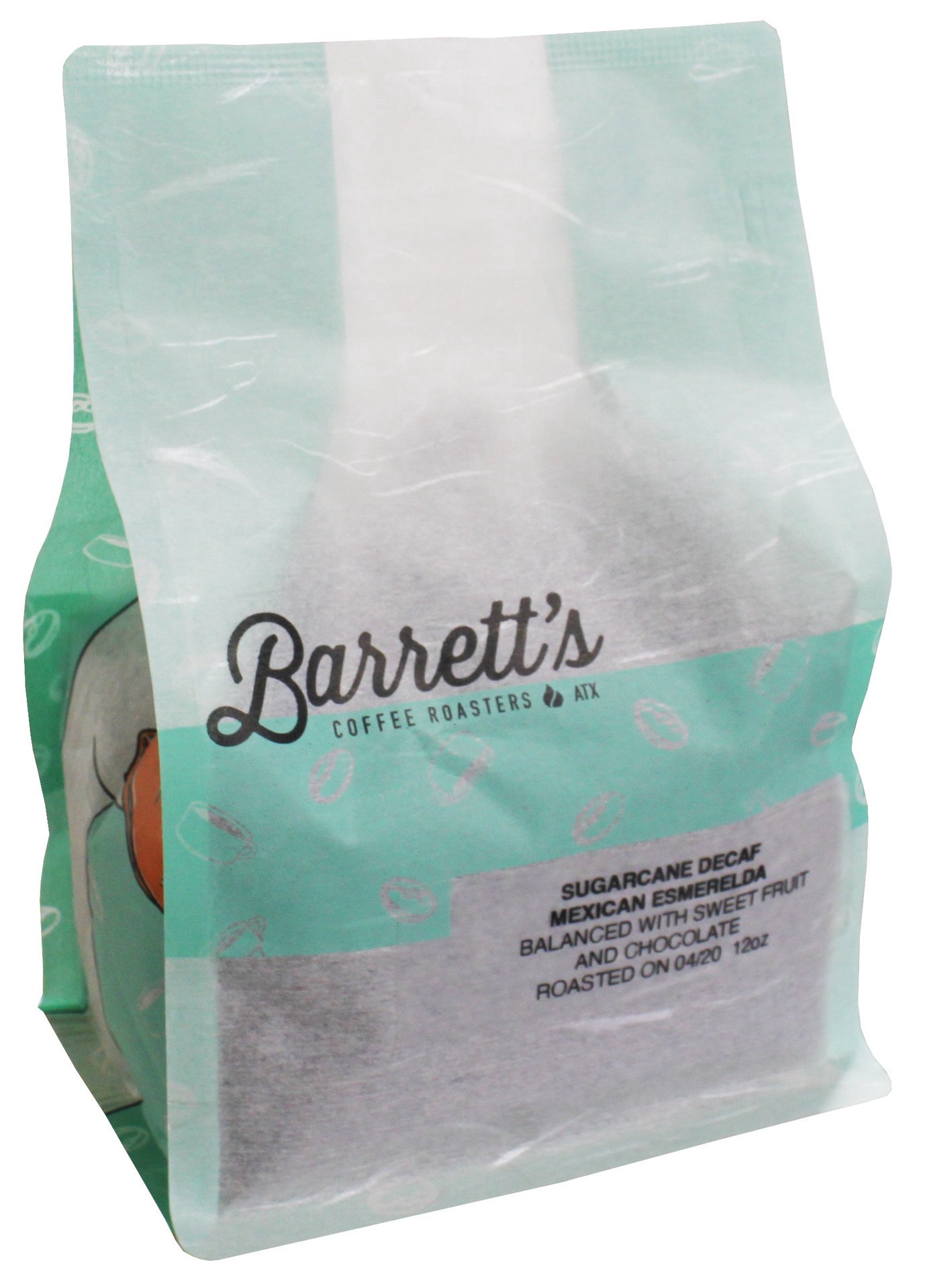 slide 1 of 1, Barrett's Coffee Sugarcane Decaf Whole Bean, 12 oz