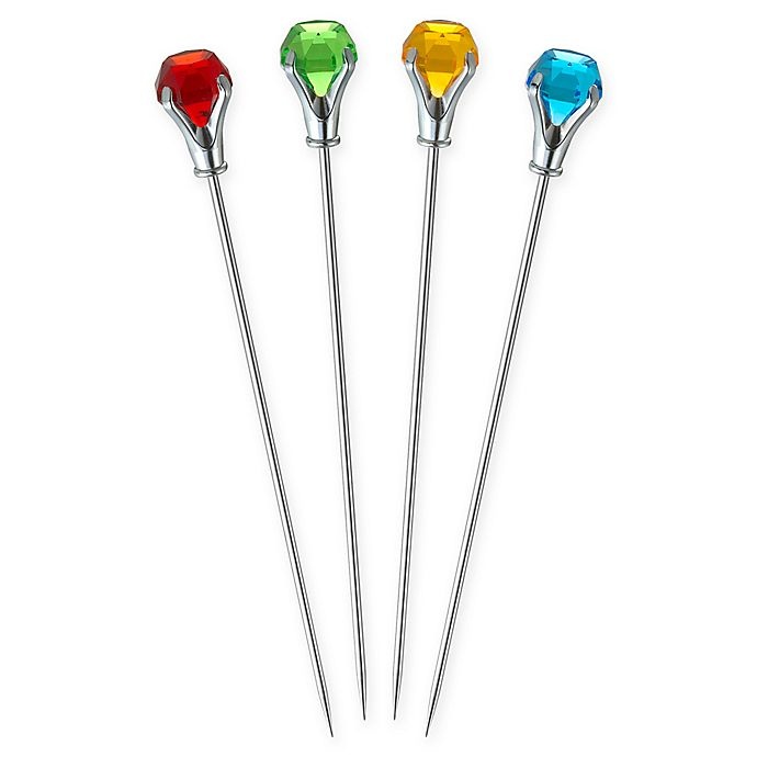 slide 1 of 3, Prodyne Multicolor Bloody Mary Cocktail Skewers Set, 4 ct