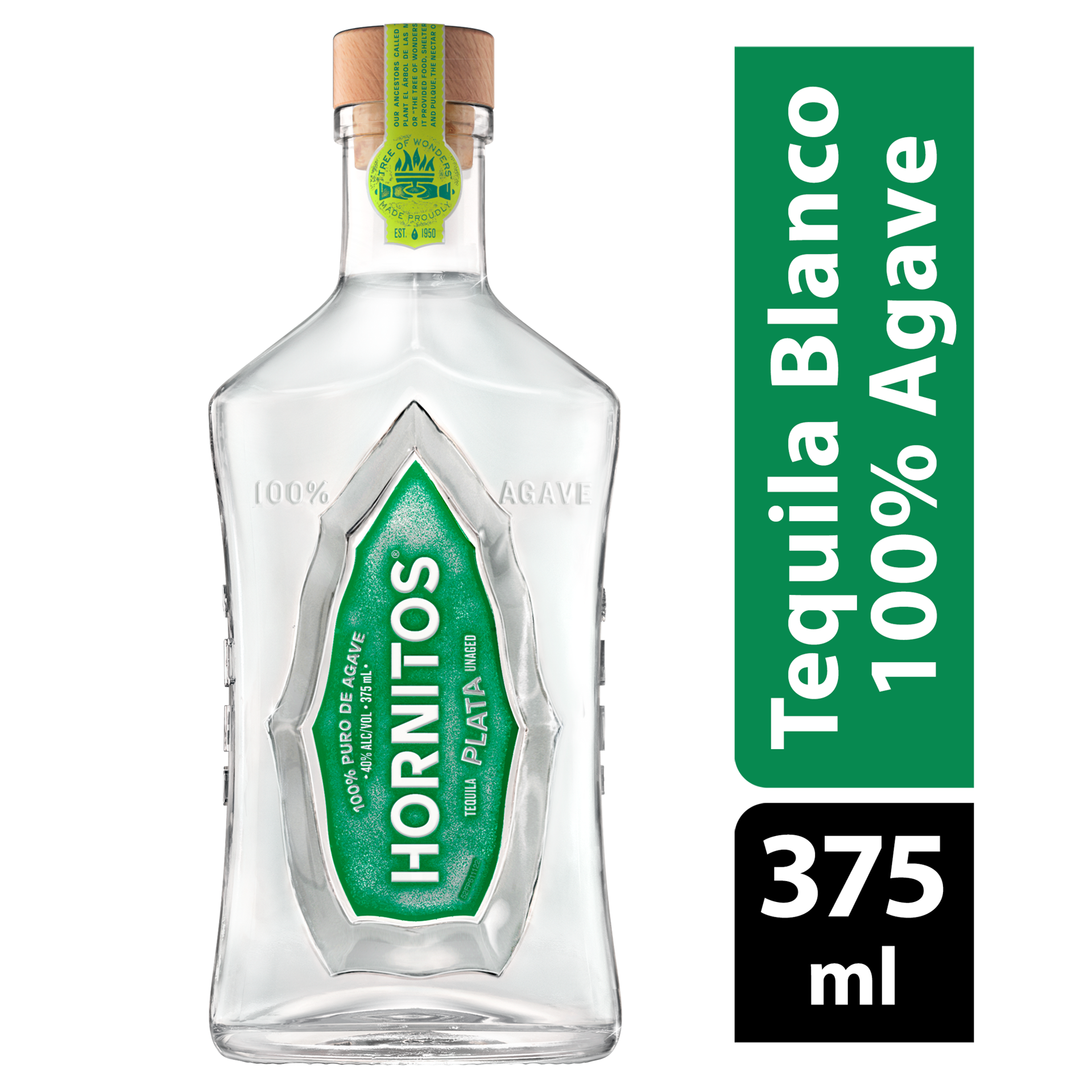 slide 1 of 2, Hornitos Silver Tequila, 375 ml