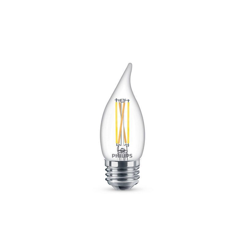 slide 4 of 7, Philips 5-Watt (60-Watt) Ba11 Medium Base Dimmable Led Light Bulbs, 3 ct