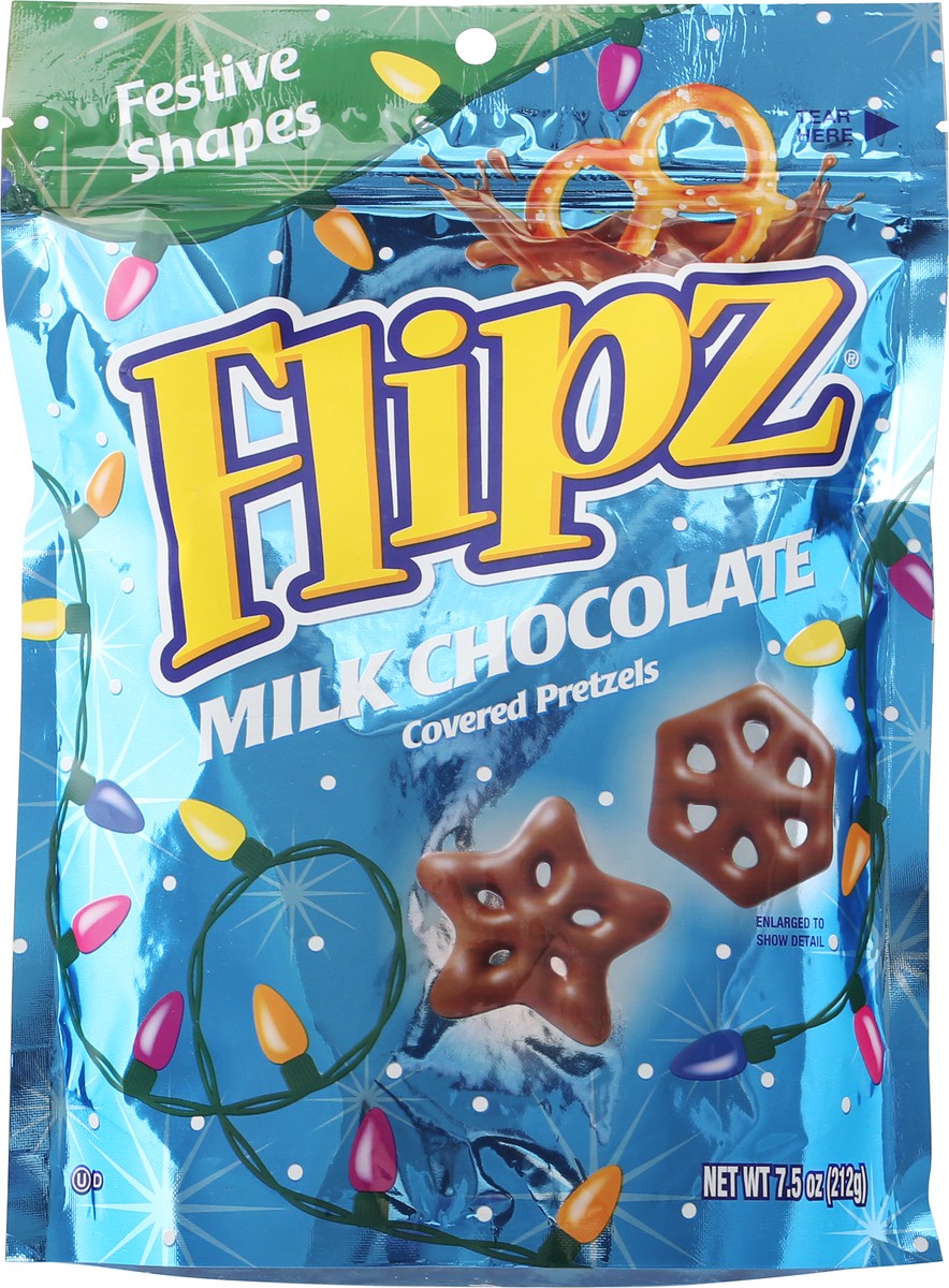 slide 9 of 12, Flipz Holiday Pretzels Milk Choc, 7.5 oz