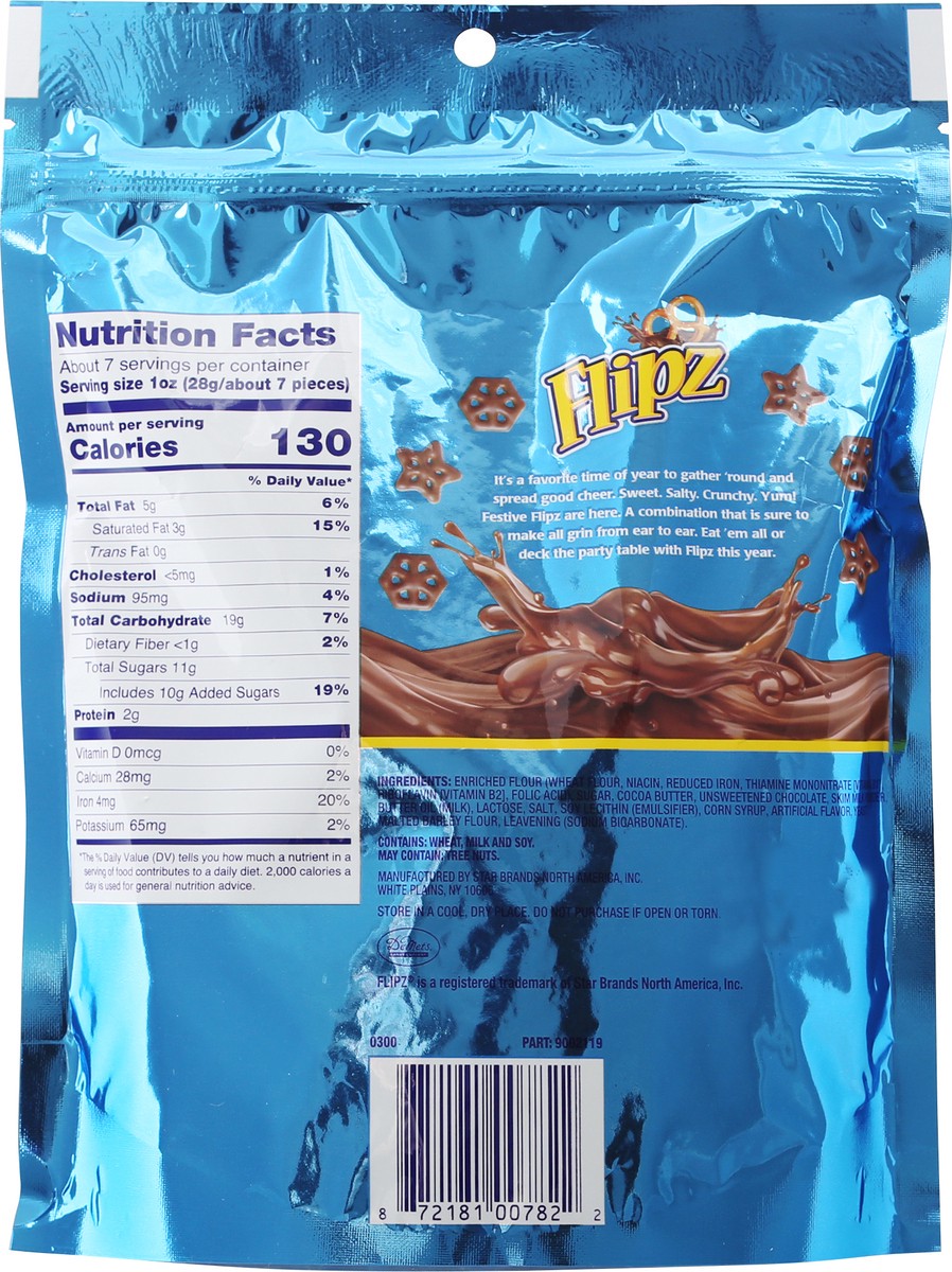 slide 6 of 12, Flipz Holiday Pretzels Milk Choc, 7.5 oz