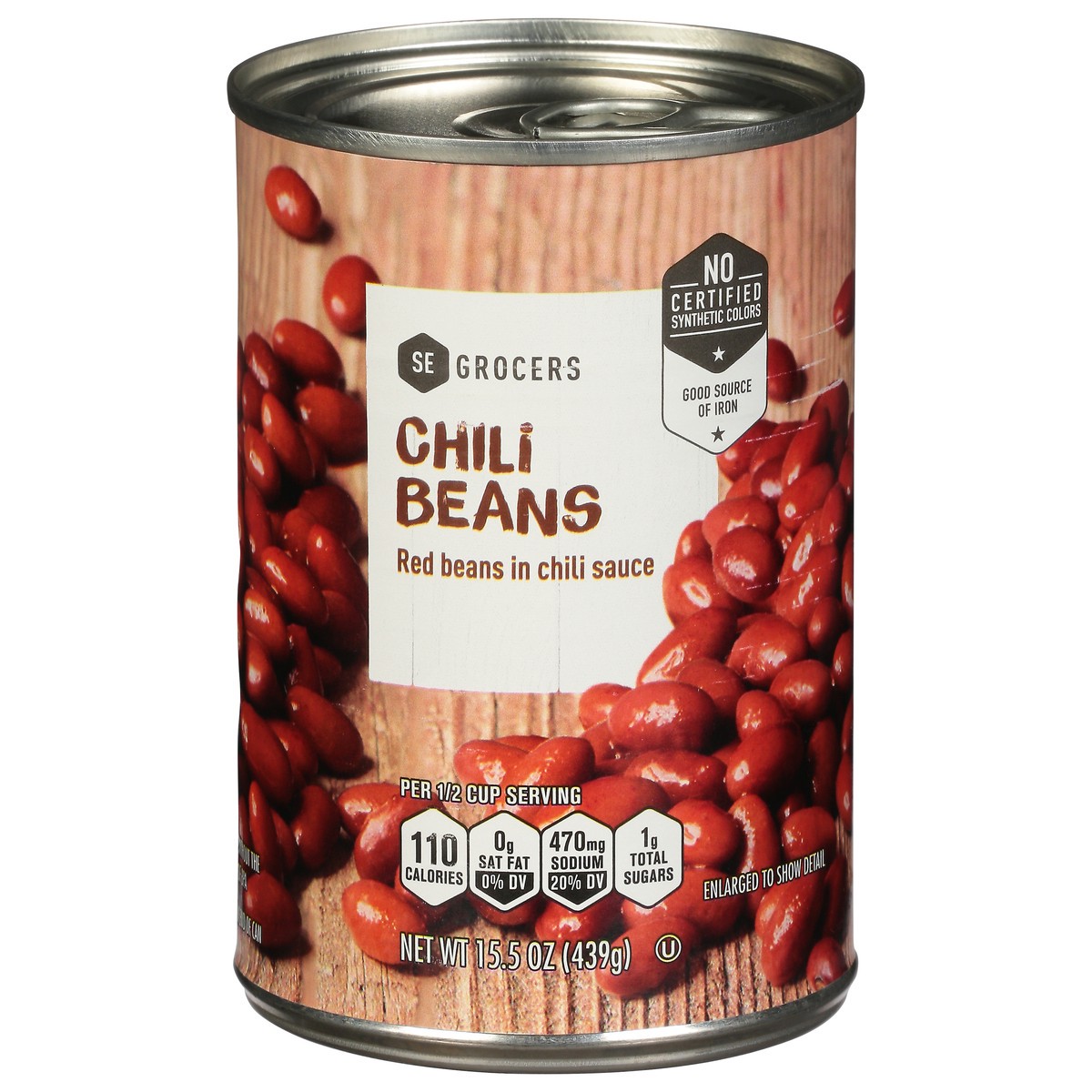 slide 1 of 1, SE Grocers Chili Beans, 15.5 oz