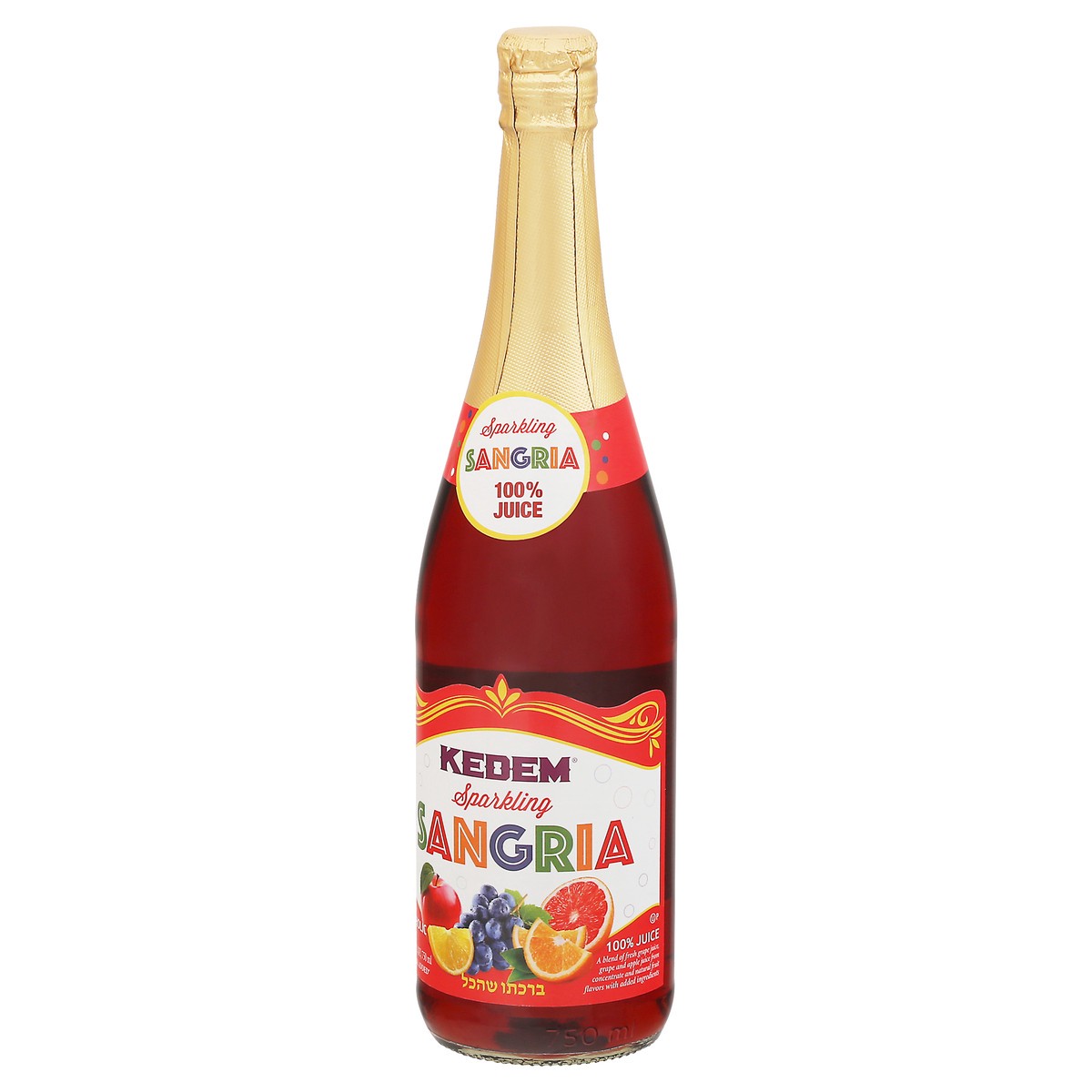 slide 2 of 14, Kedem Sparkling Sangria 100% Juice - 25.4 fl oz, 25.4 fl oz