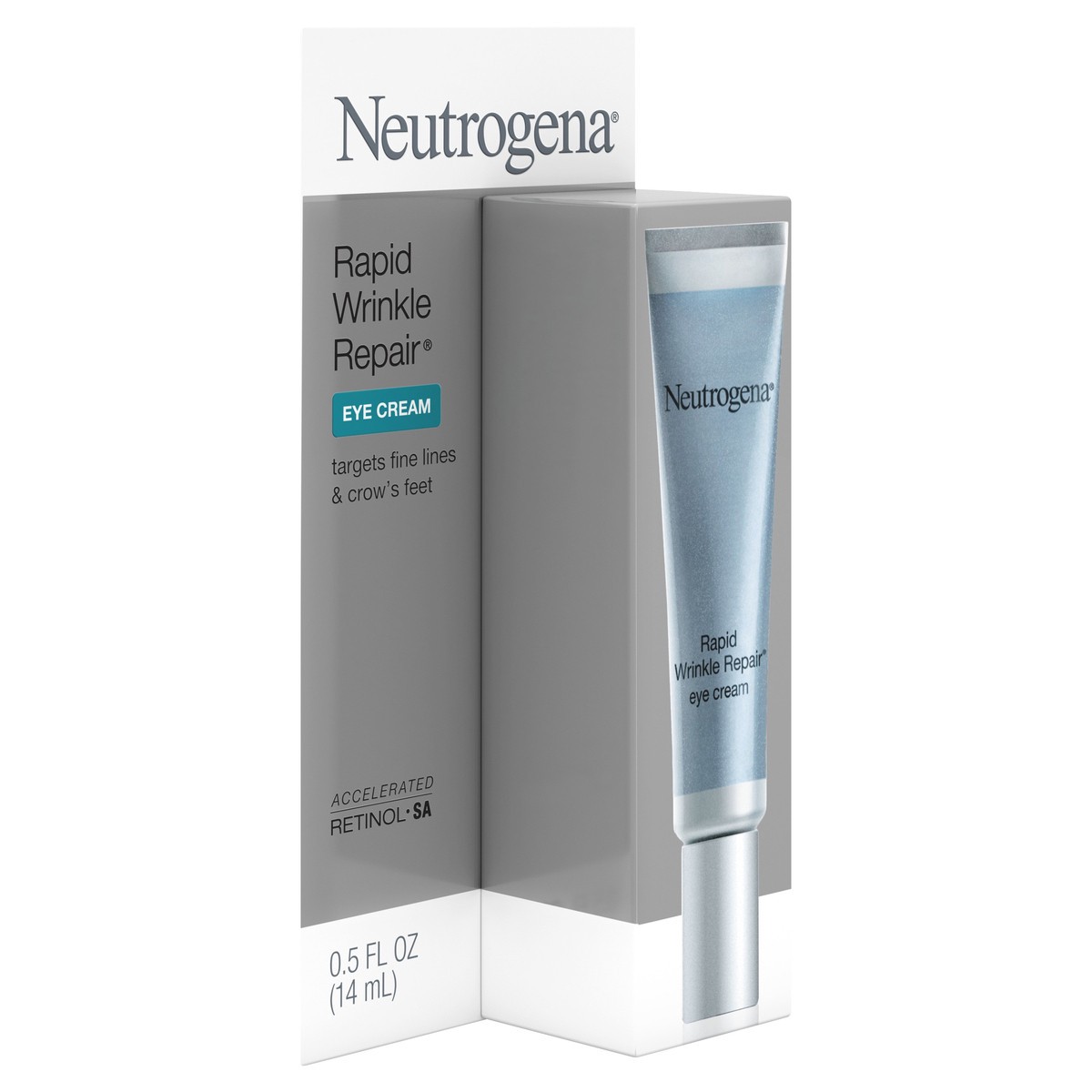 slide 7 of 9, Neutrogena Rapid Wrinkle Repair Retinol Eye Cream for Dark Circles, Daily Anti-Aging Under Eye Cream with Retinol & Hyaluronic Acid to Fight Fine Lines, Wrinkles, & Dark Spots, 0.5 fl. oz, 0.5 oz