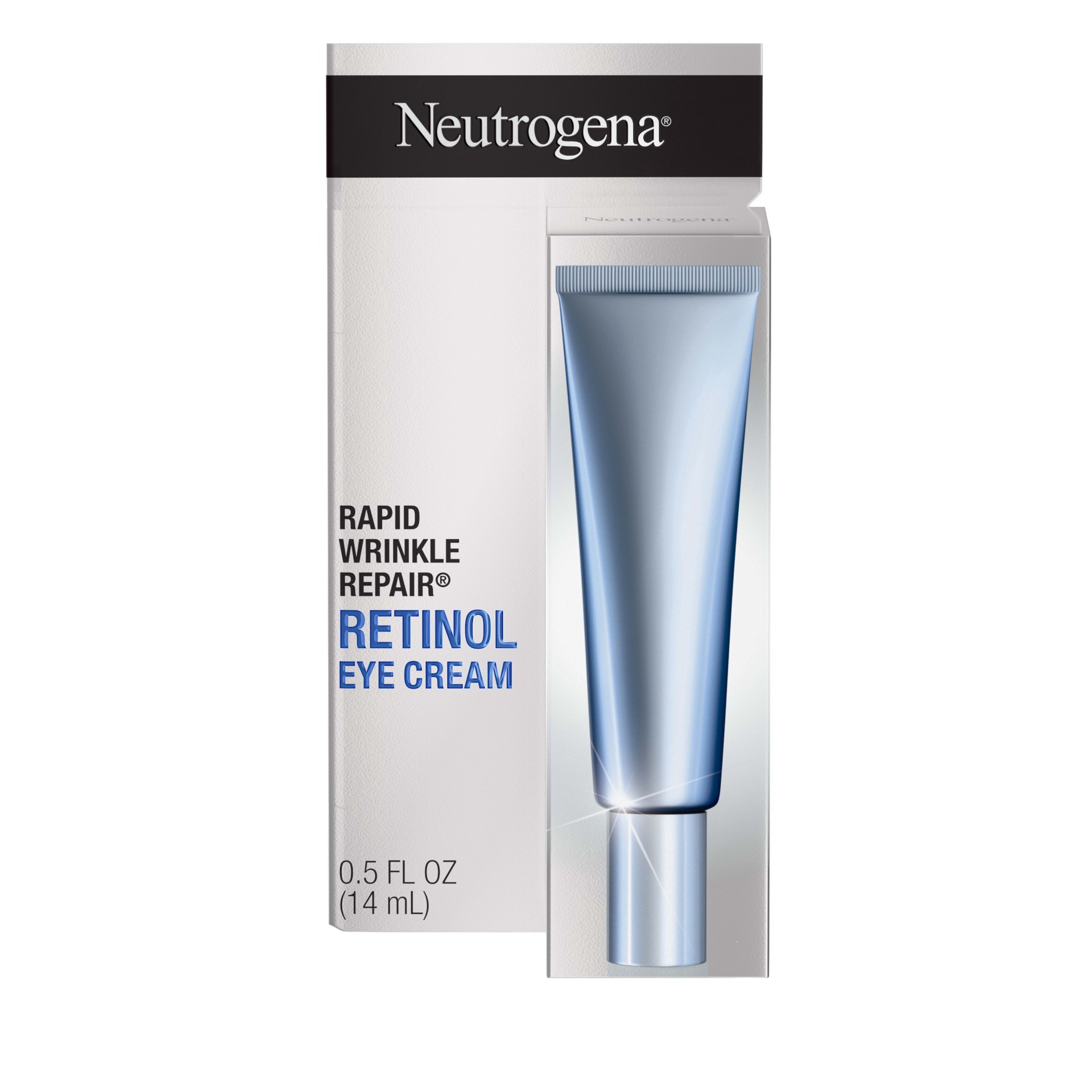 slide 1 of 9, Neutrogena Rapid Wrinkle Repair Retinol Eye Cream for Dark Circles, Daily Anti-Aging Under Eye Cream with Retinol & Hyaluronic Acid to Fight Fine Lines, Wrinkles, & Dark Spots, 0.5 fl. oz, 0.5 oz