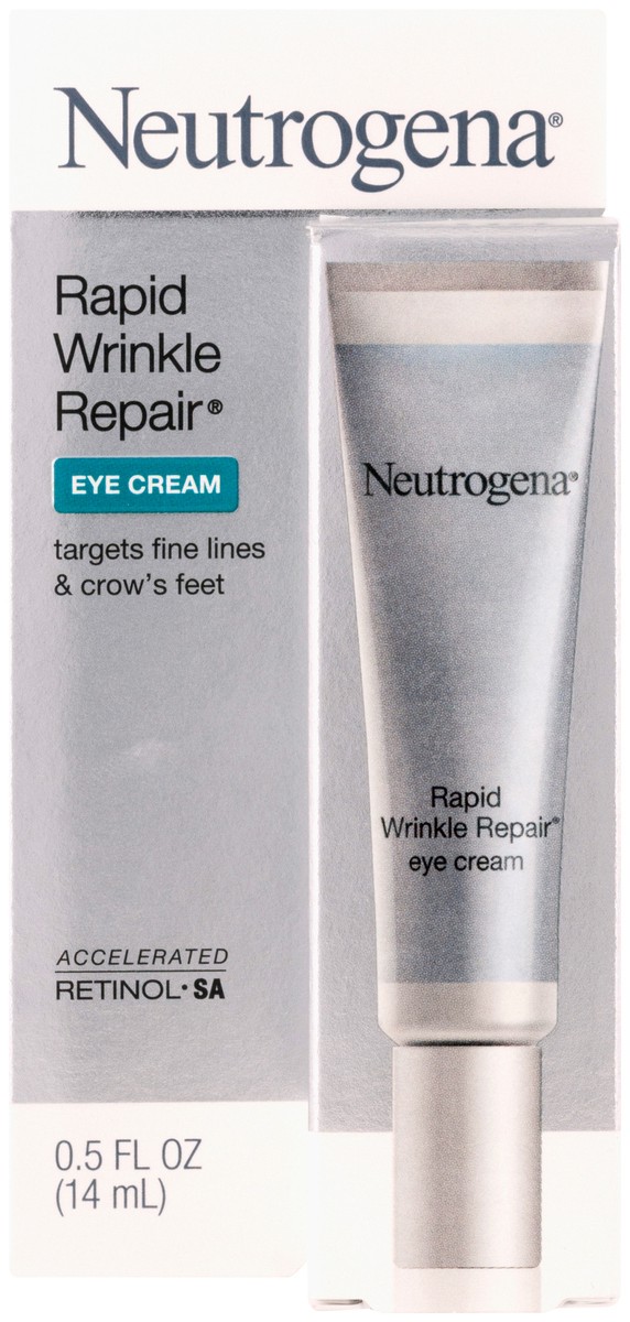 slide 3 of 9, Neutrogena Rapid Wrinkle Repair Retinol Eye Cream for Dark Circles, Daily Anti-Aging Under Eye Cream with Retinol & Hyaluronic Acid to Fight Fine Lines, Wrinkles, & Dark Spots, 0.5 fl. oz, 0.5 oz