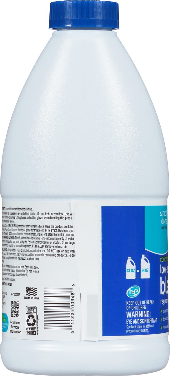 slide 8 of 10, Simply Done Bleach, Low-Splash, Concentrated, Regular Scent, 43 oz